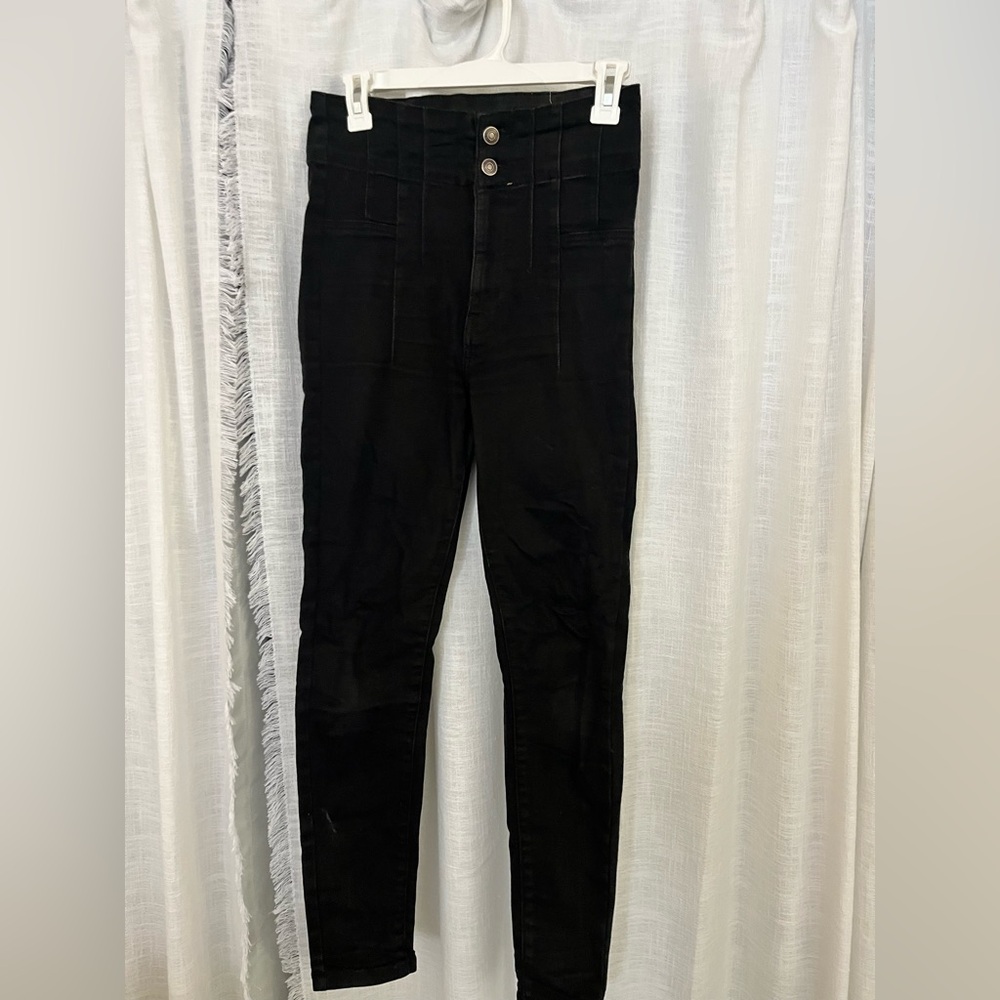 Free People High Rise Black Jeans